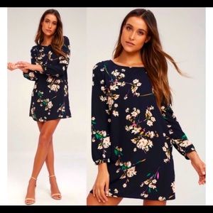 NWOT Lulus Herbaceous Babe Floral Print Shift Dress